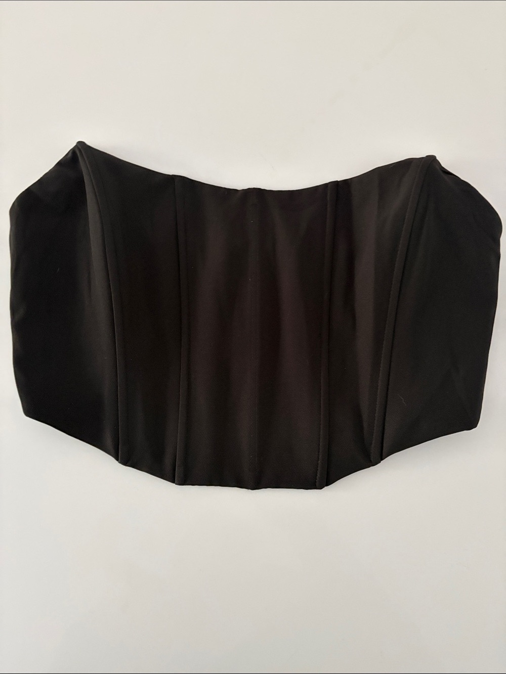 White Fox Patience Corset Black Strapless Bustier with Front back. Size M